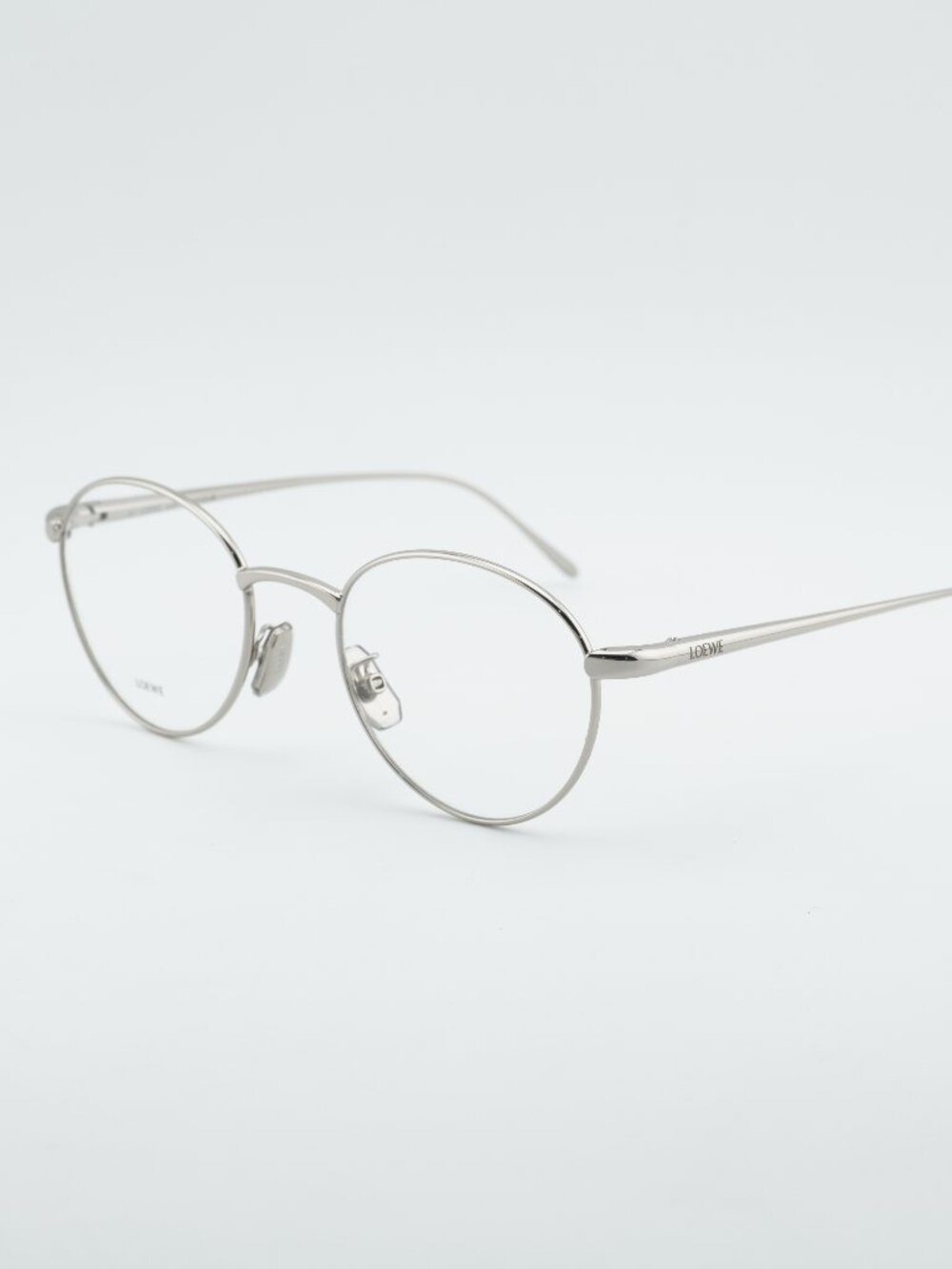 Loewe LW50087U 016 Eyeglasses Shiny Palladium 49mm Square Frame